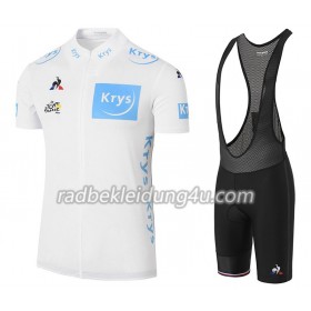 Set Weißes Kurzarmtrikot + Trägerhose 2017 Tour De France